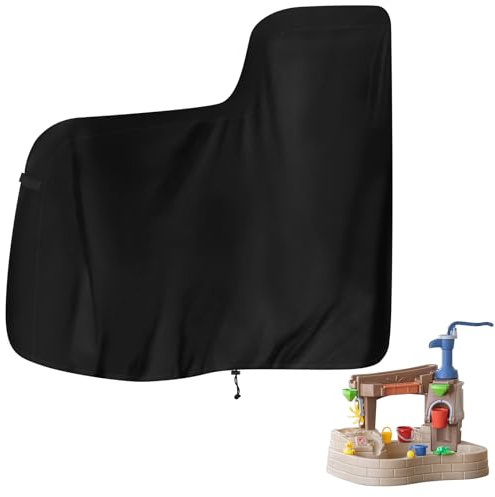 tonhui Kids Water Table Cover for Step 2 Pump & Splash Discovery Pond Water Table, Outdoor Water Play Table Toys Cover, Kids Water Play Pool Cover 420D Heavy Duty Waterproof Fabric (Cover Only)