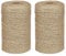 DXRPO Natur Juteschnur Kordel, 2mm x 100m x 2 Juteseil, Sisalseil, Gartenschnur, Paketschnur, Hanfseil, Bastelschnur Reißfest für DIY Basteln, Kratzbaum, Kunstgewerbe Gartenarbeit Dekorieren