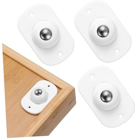JECOMPRIS 4pcs Self-adhesive Mini Caster Wheels Sliders for Furniture and Appliances No Drill Required Compact Design for