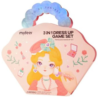 perfk Kunst und Handwerk für Mädchen up Spiel Set Lernspielzeug Handbemalt Mode Dress up Make-up Spiel für Indoor Geburtstag