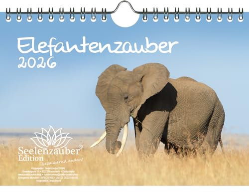 Elefantenzauber DIN A5 Kalender für 2026 Elefanten - Seelenzauber