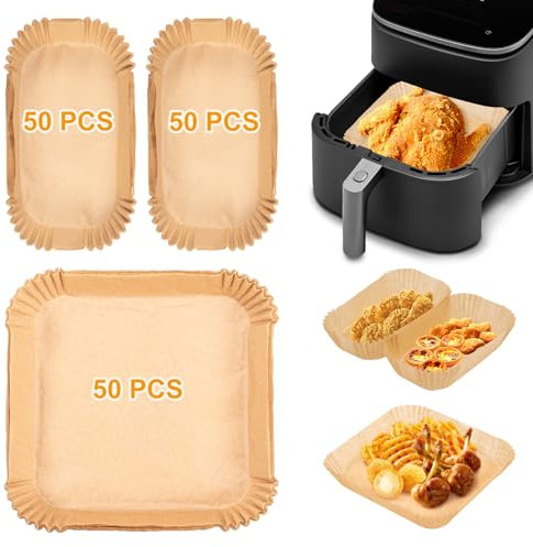 150 Stück Backpapier für Cosori Turboblaze, Philips Airfryer 5000 Serie, Ninja Af180eu - Zubehör