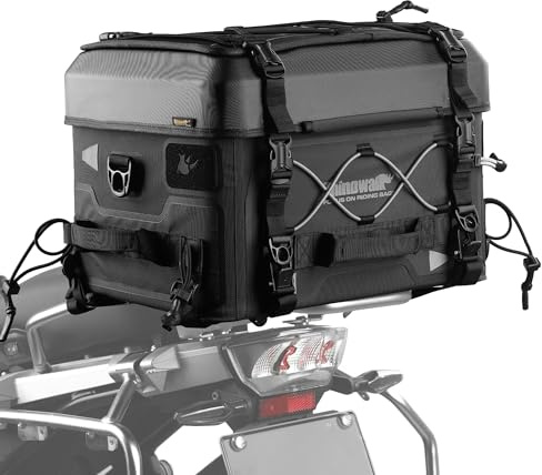 Rhinowalk 36L wasserdichte Motorrad-Hecktasche – Leichte Hartschale mit MOLLE-System & Magnetverschluss – Für Touren und Alltag
