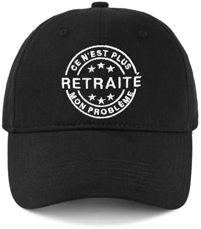Toctax Casquette Baseball Personnalisée pour Retraite - Cadeau Original Départ Retraite Homme/Femme - Idée Cadeau Retraité Humoristique - Cadeau Anniversaire Retraite - Accessoire Déco Retraite