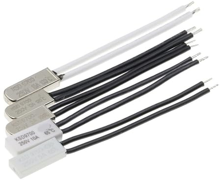 KSD9700 250V 5A 10A 16A 40~155 gradi Interruttore di temperatura a disco bimetallico normalmente chiuso Termostato Protettore termico Fusibili 10 pezzi(NORMALLY CLOSED_70C)
