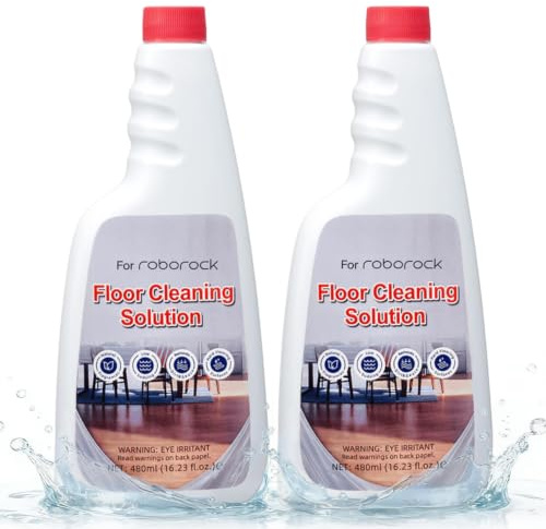 Floor Cleaning Solution Compatible With Roborock Robot Vacuum And Mop Cleaner， Deep Cleans For Multiple Hard Floors, Suitable With All Robot Vacuums With Mopping（2 bottles）