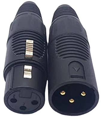 SUMMITDRAGON Adaptateur électrique 3 broches mâle/femelle XLR 35 pour câble XLR 3 broches résistant à l'usure Connecteur adaptateur de microphone
