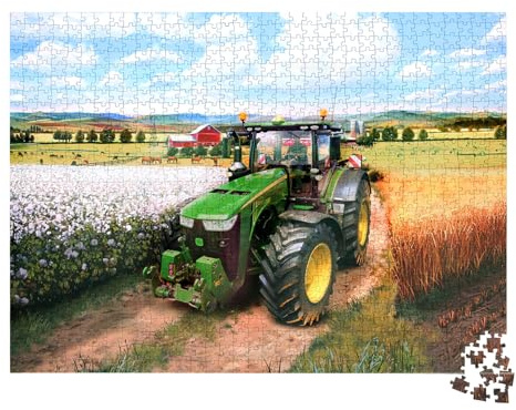 Jigso 1000 Stück Tractor ，Puzzle Für Adults ， Irregular Puzzle Pieces, Home Educational Games ，Family Fun Difficult,Adults Stress Reduction Games