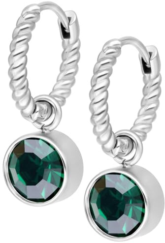 Wildcat Ohrringe - Little Twisted Hoops - Schwarz, Diamantschwarz - Chirurgenstahl 316L - wasserfest, langlebig, hautverträglich