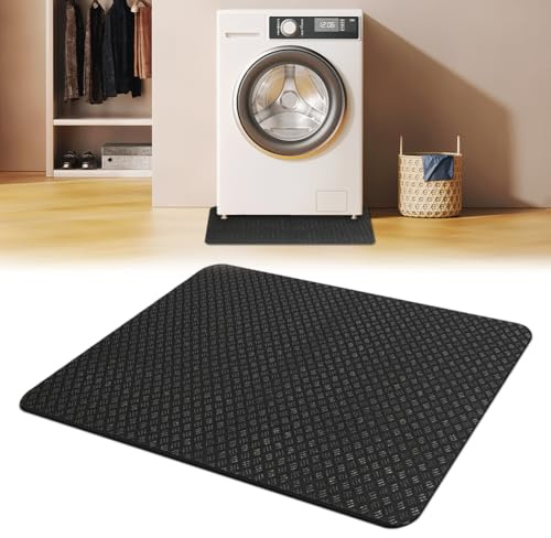 Alfombrilla Antideslizante y Antivibraciones para Lavadora, 60 x 60 cm Alfombrilla Antideslizante y Base para Lavadora, Alfombrilla de Goma Impermeable para Amortiguar Las Vibraciones de Secadoras