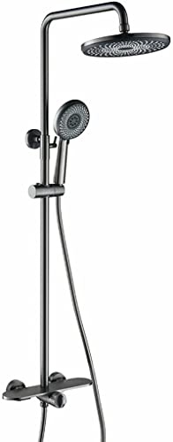 LCHJX Duschsystem 10 Zoll, Duscharmatur -Set -Wand -Rain -Dusch -Dusch -Kombi -Set Eingriff Badewanne und Duschverkleidungskit mit Badewanne Sput
