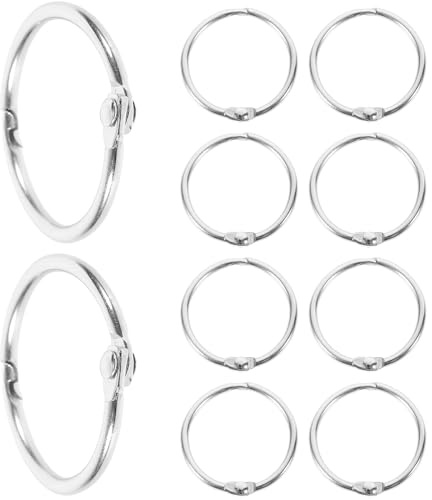 Amosfun 20 Stück Metall Binderringe Loseblatt Ringe für Scrapbooking Fotoalben Büroordner Organizer