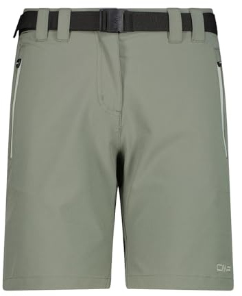 CMP Damen Trekking Bermuda Shorts mit Gürtel und Dry Function Bewegungsfreiheit. Ergonomische, langlebige Frauen Bermuda Shorts mit 4-Wege-Stretch und dehnbarem Bund. Gr. 36 = XS