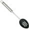 KitchenCraft Professional Nylon Slotted Spoon with Stainless Steel Handle, 35 cm (14), Silver/Black