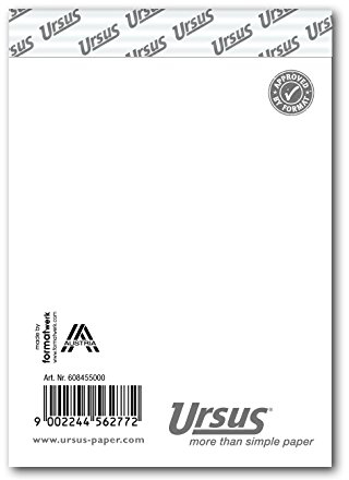 Ursus Basic 608455020 Notizblock A7 48 Blatt 60g/qm 5mm kariert