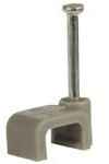 Cable-Tex - Grapas Planas para Cable de 1,5 mm (100 Unidades), Color Gris
