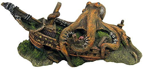 Wave A8011640 Schiffswrack mit Octopus