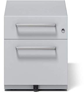 BISLEY Rollcontainer Note mit Griff, 1 Universalschublade, 1 HR-Schublade, Metall, 645 Lichtgrau, 77.5 x 42 x 49.5 cm