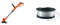 Black+Decker BESTA525 Elektro-Rasentrimmer/Rasenkantenschneider 230 V, Schwarz, 25 cm + vollautomatische Einzelfadenspule (für Rasentrimmer 10m Länge, 1.5mm Fadendurchmesser) A6481