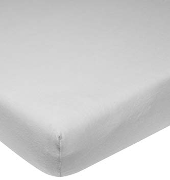 Meyco 566005 Jersey Spannbettlaken Laufgittermatratze Spieldecke Boxmatratze 100% Baumwolle 75x95cm Hellgrau