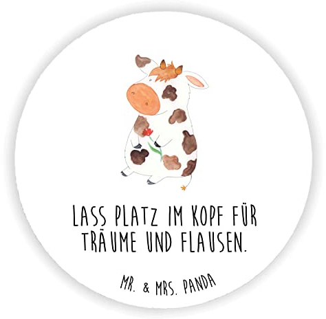Mr. & Mrs. Panda Magnet Kuh - Geschenk, Kühe, Bauernhof, Hof, Träume, für kühlschrank, Milch, Kühlschrankmagnet, haftmagnet, pinnwand, zettelhalter