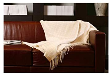 Carla fracci - Plaid Coperta con Frange in 100% Puro Cashmere - Giselle 3 - Beige, 100% Cashmere