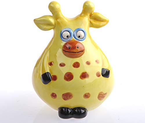 by-Bers Uhu Spardose, Handarbeit aus Keramik (Giraffe)