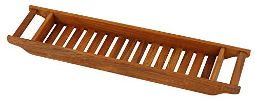Bare Decor Vaske Badewannen-Caddy, Holz, Natürliches Teakholz, 33 Wide