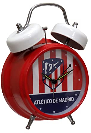 Atlético de Madrid- Reloj Despertador Electrónico, Himno Musical, Reloj Musical, Color Rojo, Producto Oficial (CyP Brands)