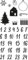 Rayher Clear Stamps Adventskalender Zahlen 1 – 24, Motiv Classic, Bogengröße 97 x 205 mm, 24 Zahlen und 9 Motive, klar, transparente Stempel, durchsichtig, Silikonstempel, 50223000