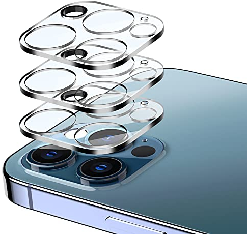 EGV [3 Stück Kamera Schutzfolie Kompatible mit iPhone 12 Pro, 6.1 Zoll,iPhone 12 Pro Kamera Schutzfolie,9H Härte Panzerfolie, Anti-Shedding, Anti-Kratzer, Anti-Staub, Ultra-klar