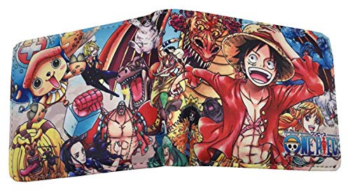 WANHONGYUE One Piece Monkey D Luffy Anime Portefeuille Homme en Cuir Cartes de Crédit avec Poche à Monnaie 1005/14