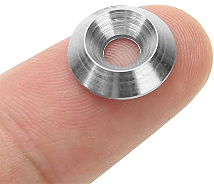Liovns Mdingbao-Flache Unterlegscheiben M3 / M4 / M5 304 Edelstahl-Kegel-Becherkopf-Senkkopf-Schraubendichtung Konische Scheibe-Shim-Verstärkungsring, 20pcs, Korrosion und langlebig (Color : M4)