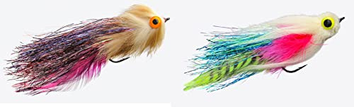 Set: gg 2 Stück Jenzi Raubfisch-Streamer mit Auge von Jenzi ca. 17cm, 6/0 Haken + gratis Petri Heil! Aufkleber