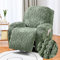 FANSU Stretchhusse für Relaxsessel Komplett Sesselbezug, Jacquard Plüsch 8-Teilig Sesselschoner für Recliner Stuhl Sessel, Stretch Sofabezug, Elastisch Bezug für Fernsehsessel Liege (3 Sitzer,grün)