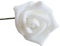 Wambere 6 Stück Glitzernde künstliche Rose,Einzelner Stiel als Geschenk Rosen für Hochzeitssträuße Brautstrauß Valentinsstrauß Jubiläen Geburtstag Partys Hotels Büro-Dekoration,Weiss