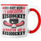 Trendation - Eishockey Tasse Geschenk für Eishockey-Spieler Geschenkidee 2 Jahreszeiten (Rot)