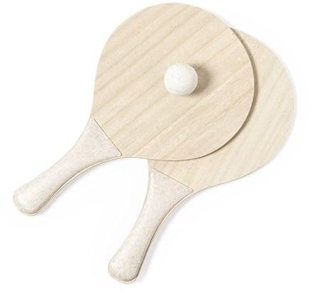 Set de Palas de Playa de Fibra de Trigo. Material sostenible. Son de Madera con Mango Reforzado elaborado en Fibra de Trigo. Pelota a Juego en elaborada en Fibra de Trigo.