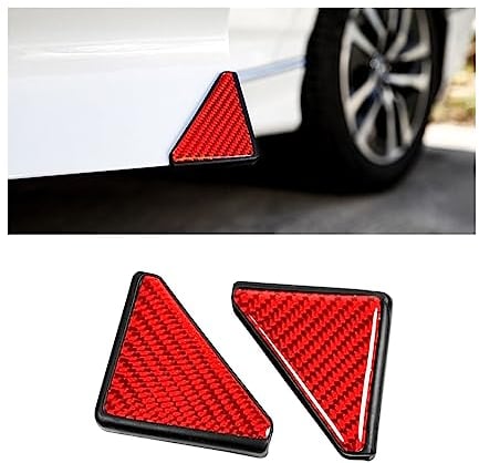 JNNJ 2Pcs Auto Tür Ecke Anti-Scratch Abdeckung, Auto Vordertür Ecke Anti-Kollision Abdeckungen, Universal Protector Eckenschutz Aufkleber Für Autotüren(Rot)