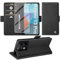 Giyer Handyhülle für Xiaomi Redmi Note 13 Pro 5G Hülle mit Schutzfolie, Schutzhülle für Xiaomi Poco X6 Pro 5G PU Leder Wallet Flip Case Ständer Kartenfach Klapphülle Note 13 Pro Tache (Schwarz)