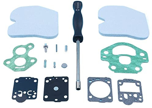 CHUIXISH Parti di ricambio per utensili elettrici esterni Cacciavite carburatore Regolare Strumento Per CS380 CS340 GZ380 Motosega Guarnizione Filtro Aria Pezzo di ricambio per Patio Prato Giardino