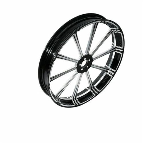 Motorradzubehör 18'' 21'' 23'' 26'' Vorderrad Felge Dual Disc Hub Für Harley Für Touring Für Road King Für Street Glide Für Road Glide 2008-2020 Motorrad Vorderrad-Hinterradnabe(Color:Black-D,Size:23