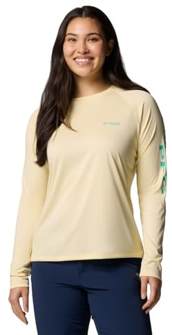 Columbia Sudadera con Capucha Tidal Light II para Mujer, Logotipo Verde Lima Claro/Blanco, XXL, Verde Lima Claro/Logotipo Blanco, XXL