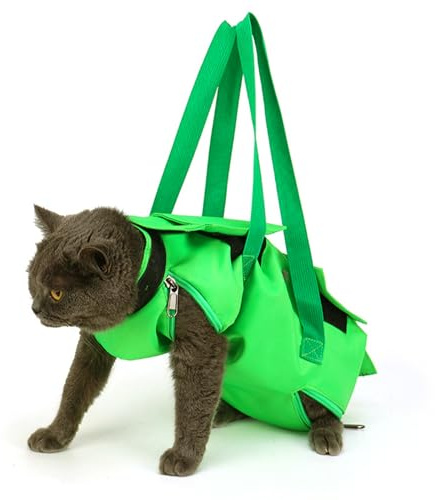 Pflegetasche für Haustiere Katze faltbare Zurückhaltung Tasche Anti- Scratching Purse Carrier für kleine mittlere Hunde Katzen Welpen Baden Nagel Trimmen Medizinische Untersuchung Krallenpflege