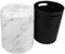 Zerodeko Imitation Marble Trash Can Bathroom, 12L Double Layer Waste Paper Bin Trash Can with Rotating Lid, Kitchen Garbage Can for Bathroom Bedroom Kitchen Office