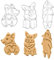 Hund Ausstechfomen Set, 3 Stück Hund Weiß Acryl Ausstecher Keksausstecher, Weihnachten Plastik Plätzchenformen Cookie Cutter Keksform Backformen für Kinder für Kuchen Backen und Fondant