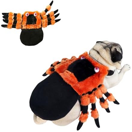 BT Bear Halloween-Kostüm für Haustiere, Spinnenhund, Halloween-Umhang, Urlaub, Cosplay-Kostüme (Orange, L)