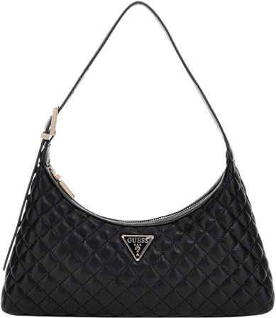 GUESS Damen Eco Rianee Umhängetasche, Schwarz