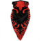 Albanische Flagge Und Weißkopfseeadler Herren Damen Gesichtsdekoration Headwrap Bequem Röhrenschal Multifunktion Bandana Für Lauf Ski Klettern