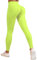 baleaf Sportleggings Scrunch Butt Kompressionsleggins Push Up Booty High Waist Yogahose Gym Seamless Leggings Sporthose Grün L